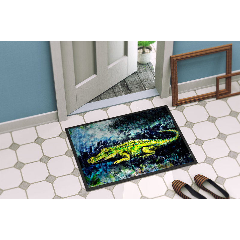 Tapis pour porte d’extérieur alligator, Rectangle 2 pi x 3 pi