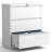 Abheek 3-Drawer Lateral File Cabinet with Lock - Heavy-Duty Metal Filing Cabinet for Home Office, Letter/Legal/A4/F4, Assembly Required,White-1484663613