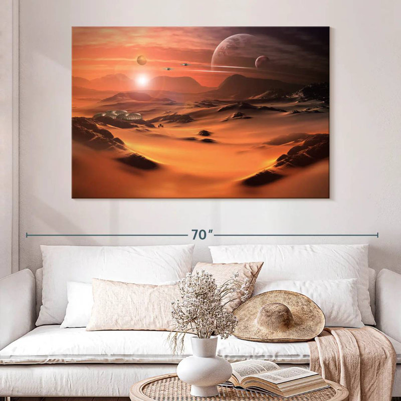 Kelan Sci Fi Alien Planet, 34" H x 51" W