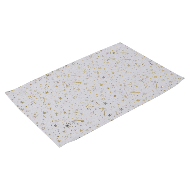 Apodaca Polyester No Pattern Rectangle Placemat, Gold