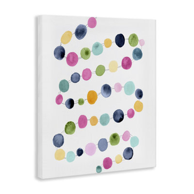 Pastel Dots Pattern Canvas Wall Art by Lisa Nohren