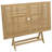  Garden Table Light Brown Solid Acacia Wood Medium Foldable