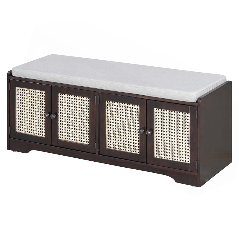 Banc de rangement Rustic, Espresso