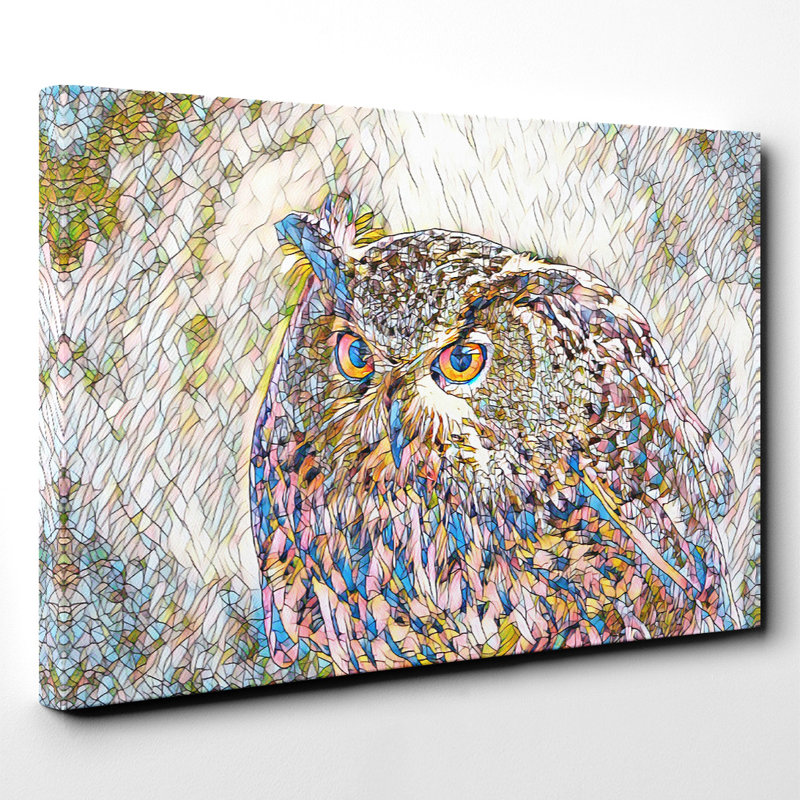 Owl Bird 4 - Wrapped Canvas, 50cm H x 76cm W