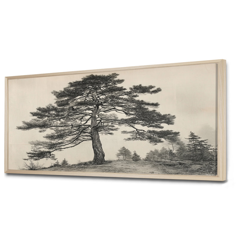 Reproduction d'art sur toile, pin, H 28 po x l 60 po, Cadre flottant, Natural