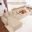  Canapé modulaire en velours côtelé luxueux de 125 pouces de largeur, canapé modulaire à 6 places avec repose-pieds, canapé modulaire réversible en U-1402798655