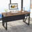 Dineke L-Shape Executive Desk with Cabinet Credenza-1312529025-1317106392