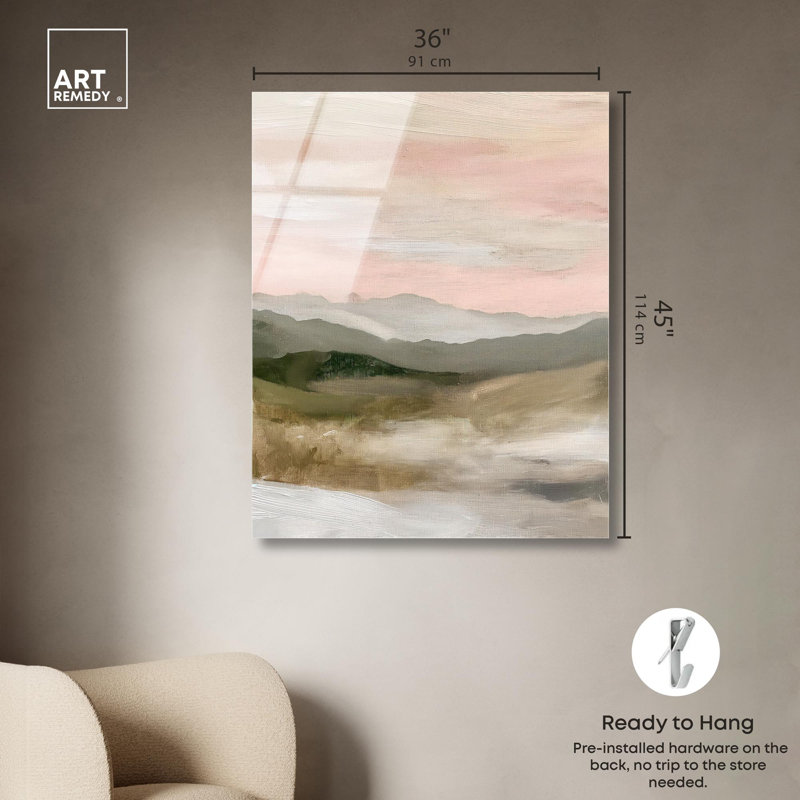 «Misty Mountain Morning I», reproduction d'art sur toile par Art Remedy, H 45 po x l 36 po