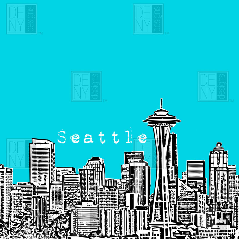 Rideau de douche simple seattle Bird Ave, Bleu sarcelle