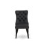  Ensemble de table de salle à manger 9 pièces comprenant une table rectangulaire et 8 chaises de salle à manger en polyester gris foncé, noir sablé-2115670575
