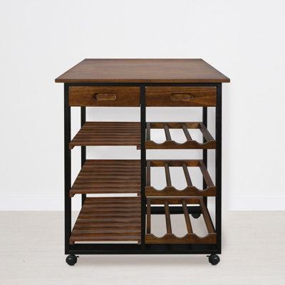 Solid Wood Kitchen Cart