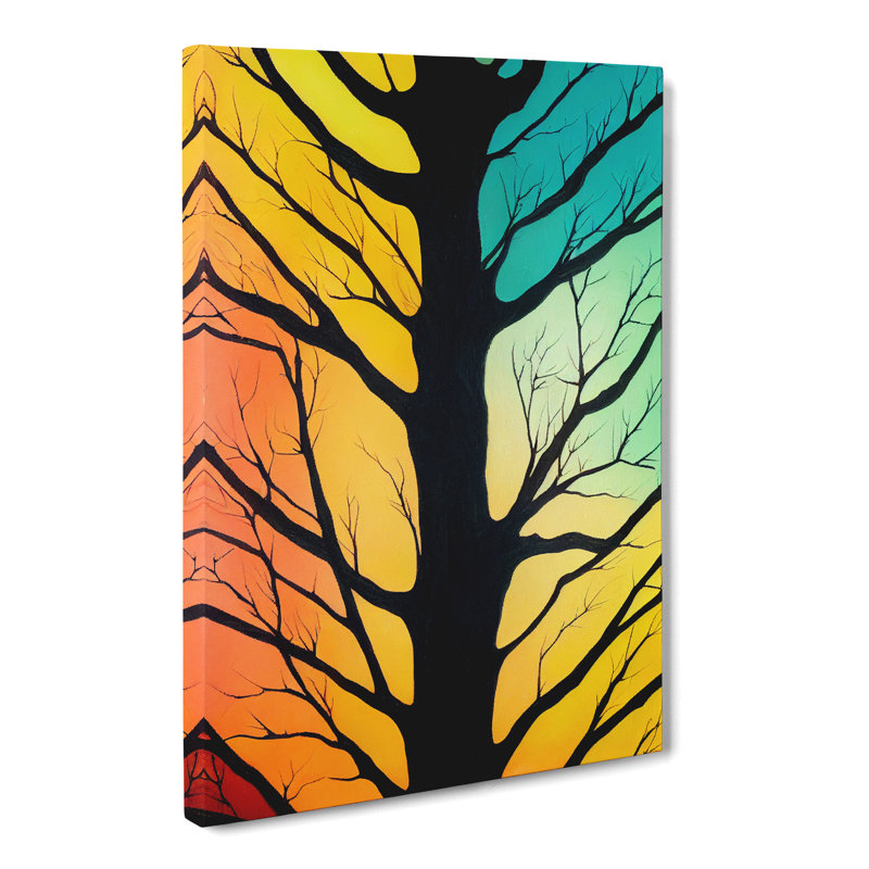 Abstract Tree Colours Vol.1 - Wrapped Canvas, 76cm H x 50cm W x 3cm D