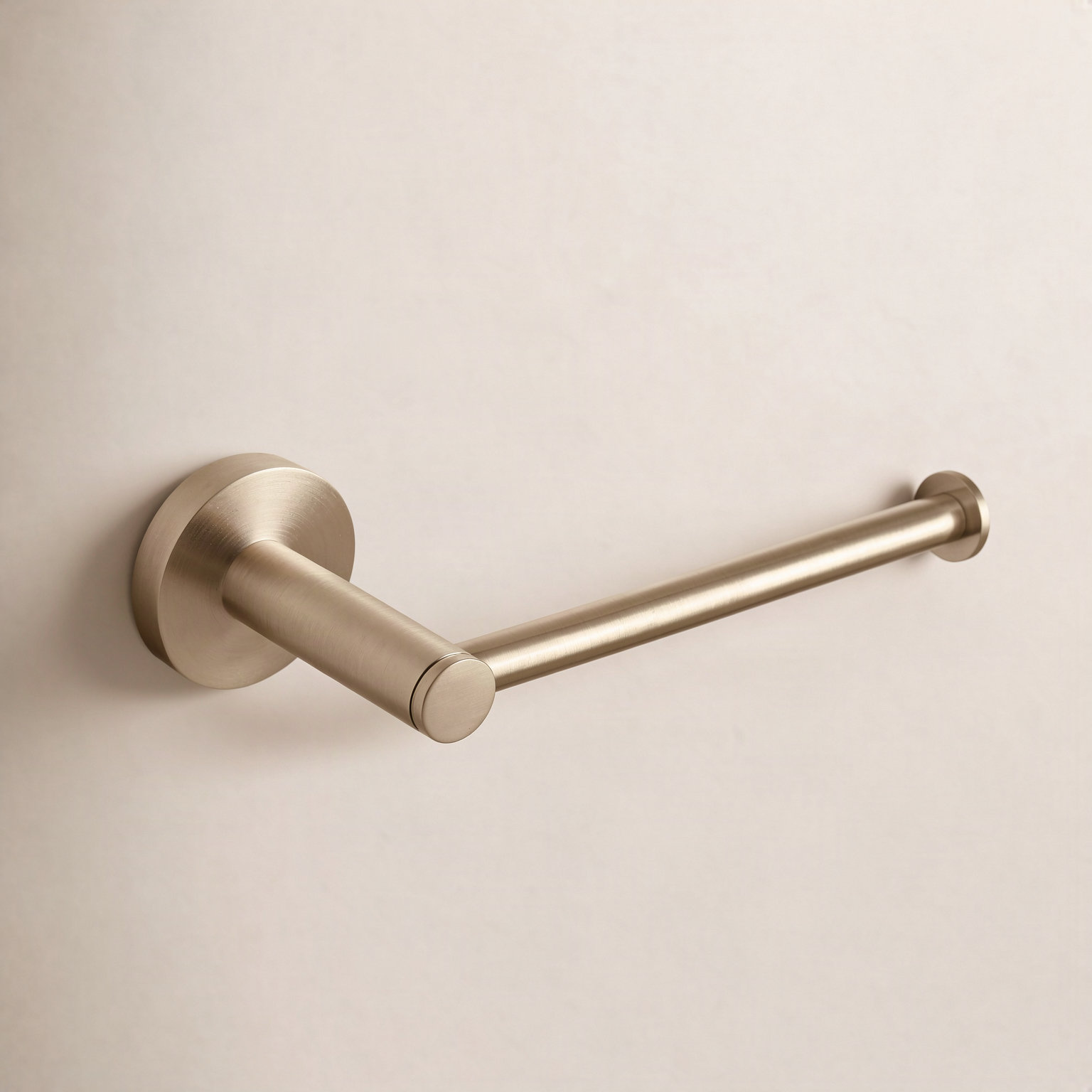 Circular Toilet Paper Holder, Brushed Brass