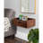 Kitt Modern Floating Wall Shelf Side Table With Drawer, 18" X 12" X 6.5", Walnut