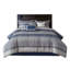 Ensemble d'édredon 7 pièces jacquard bleu marine-117539260