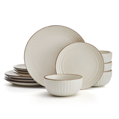 Pfaltzgraff Janelle 12-Piece Stoneware Dinnerware Set, Service for 4