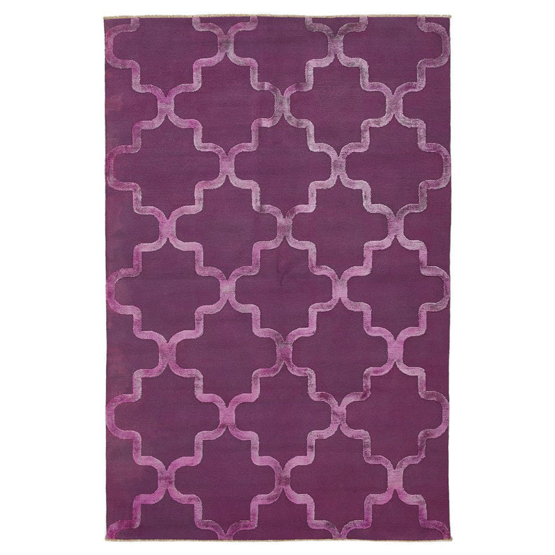 Purple Samsara Mosaic Wool Rug - 5'11"" x 8'11""