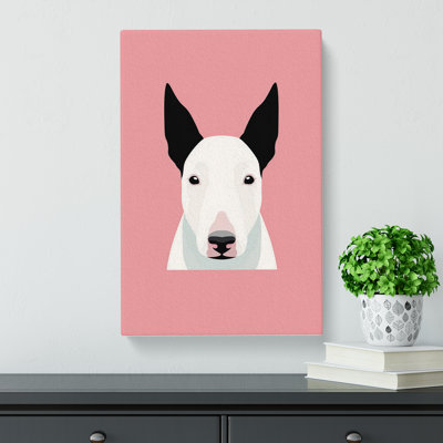 English Bull Terrier Minimalism No.2 - Wrapped Canvas