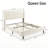 Velvet Upholstered Bed with Wingback Headboard-195891510-195891511