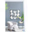 Miroir mural élégant en perles de métal pour le décor de la chambre à coucher et du salon