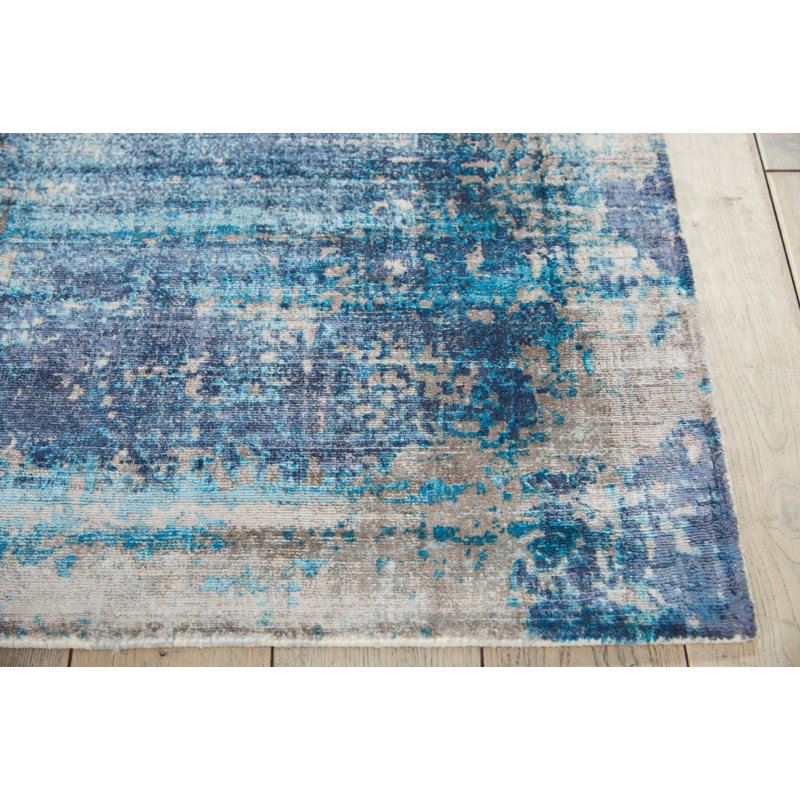 Kelleia Viscose Abstract Indoor Rug, Rectangle 9' x 12'