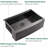 30 Inch Gunmetal Black Stainless Steel Farmhouse Sink with 16 Gauge Apron Front and Workstation Design