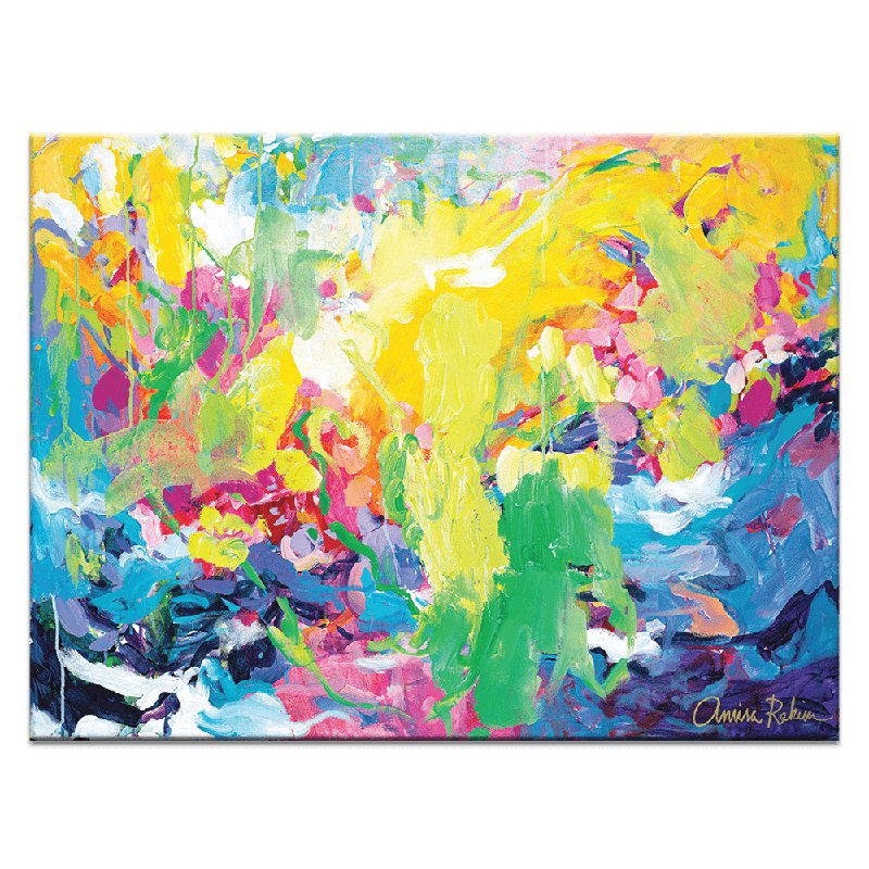Telepathy by Amira Rahim - Painting, 51cm H x 41cm W x 3cm D, Wrapped Canvas, No Matte