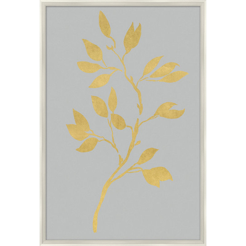 «Gilded Branch 1» par Lillian August - peinture encadrée sur papier
