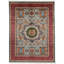 Tapis tribal turc bleu et rouge 9 x 12