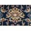 Tapis bleu / brun en laine noué à la main de style oriental rectangulaire 5 pi x 6 pi 10 po Baccio