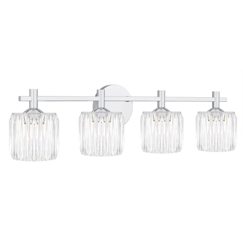 Luminaire pour salle de bain 4 lumières Altrud, Chrome poli