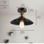 Plafonnier semi-encastré, parasol industriel en métal noir, lampe de base E26 pour cuisine, couloir, entrée, chambre à coucher, porche, éclairage rustique rétro