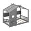 Structure de lit maison avec tablettes de rangement et toit-117445383-117445384