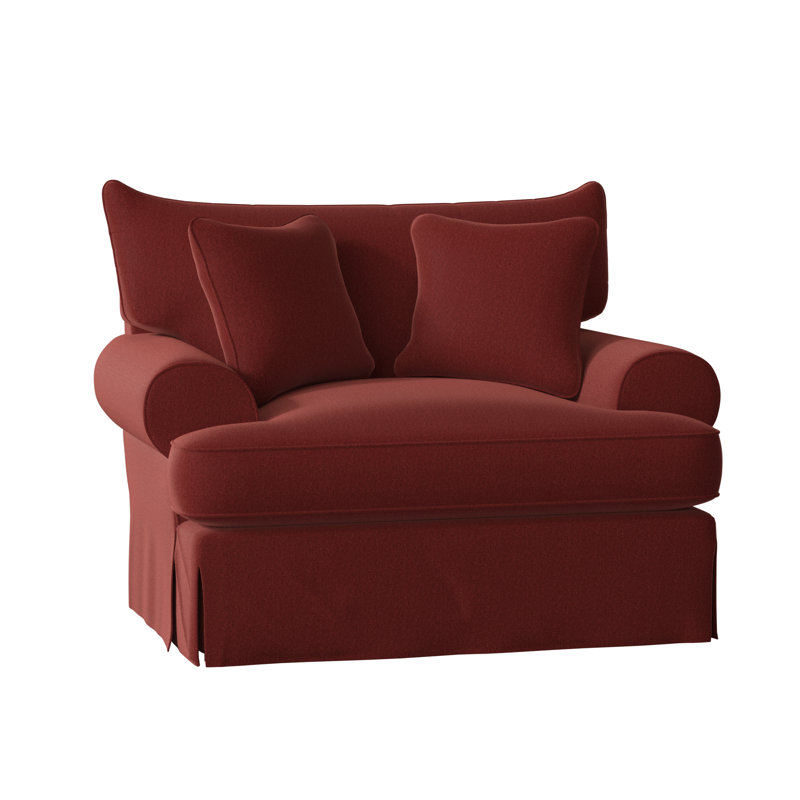Chalkline Upholstered Armchair, Anello 26 Burgundy Performance Twill, Yes