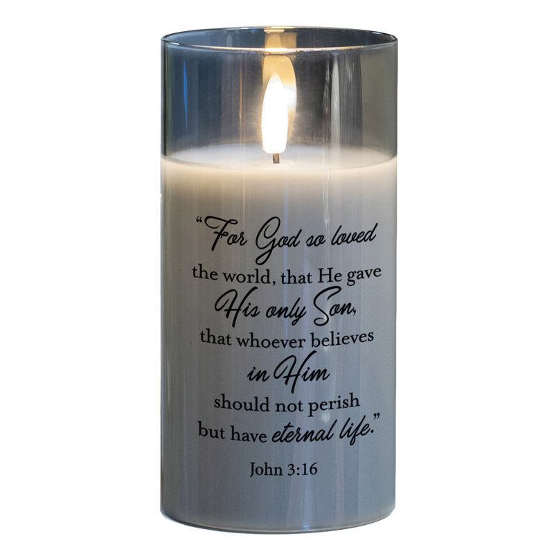 Bougie à DEL For God So Loved Jn 3: 16