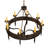 8 - Light Dimmable Wagon Wheel Chandelier