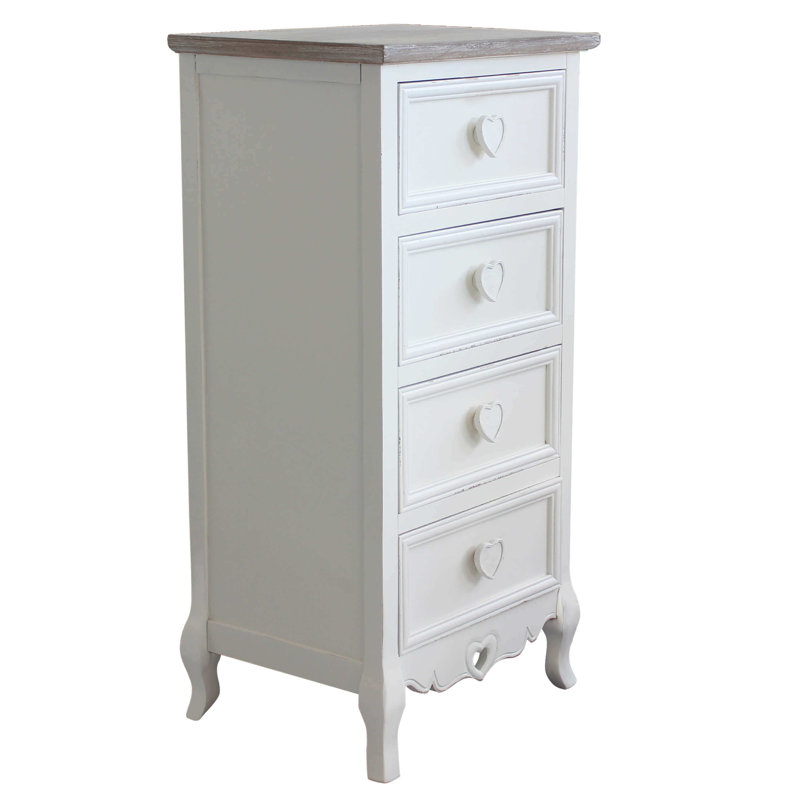 Harmony Solid Wood 44cm W 4 - Drawer Chest of Drawers