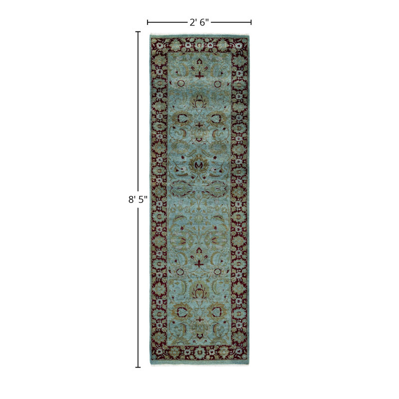 Overdyed One-of-a-Kind 2' 6" X 8' 5" Hand Knotted Area Rug