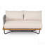 Ensemble de conversation d'extérieur en bois d'acacia tissé 6 cordes et beige