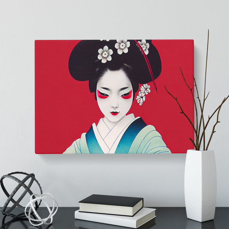 Magical Geisha - Wrapped Canvas, 40cm H x 60cm W x 3cm D