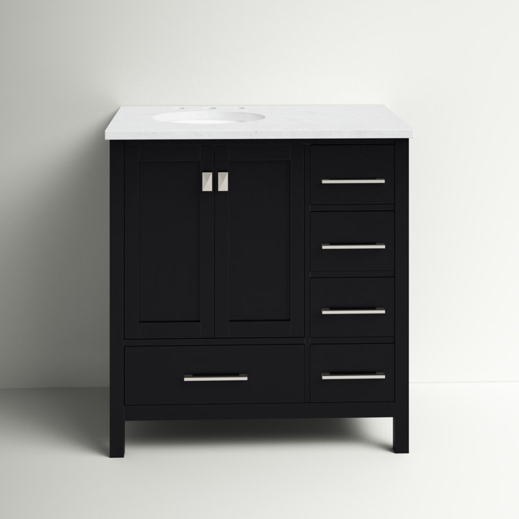 Broadview 32'' Single Bathroom Vanity with Engineered Marble Top