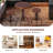 Industrial Bar Table 32.28"-36.22" Height Adjustable Swivel Round Wood Tabletop 23.62" Dia, Kitchen Dining Office Coffee Bistro Pub Table-217893140-217893141