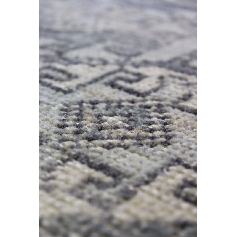 Baku Hand Woven Wool Geometric Area Rug, Rectangle 4'1" x 5'11"