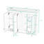 Armoire de rangement murale à miroir avec tablettes réglables-339322794