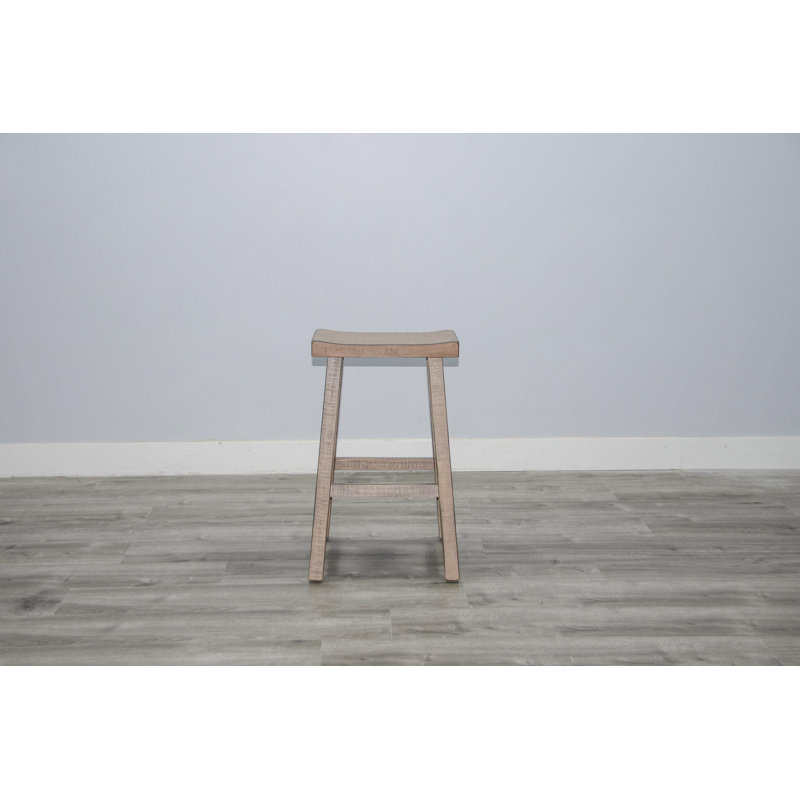 Anneliesa Solid Wood Counter Stool, Counter Stool (24" Seat Height), Natural