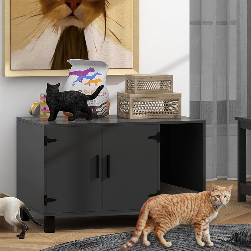Enceinte de litière cachée pour chat