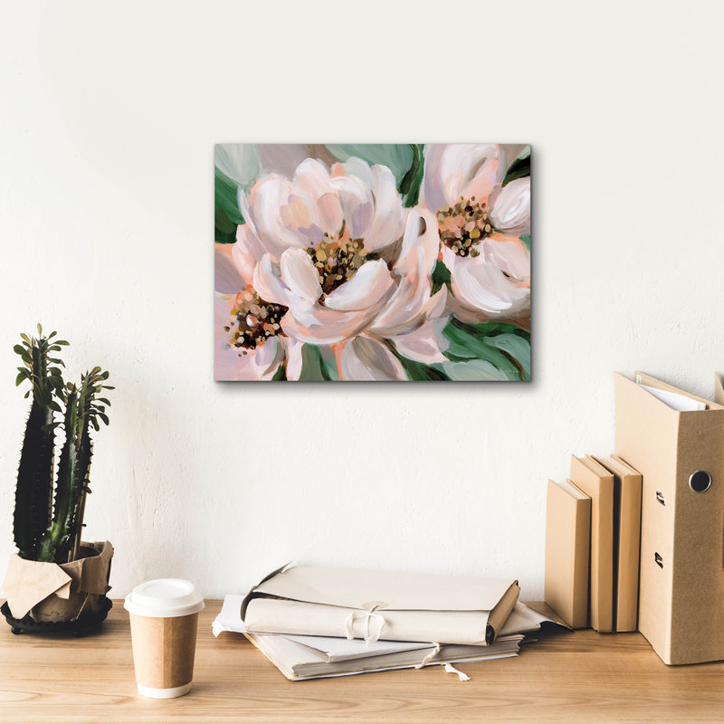 Art mural sur toile «Blush Peony» par Katrina Pete, H 12 po x l 16 po x P 0,75 po