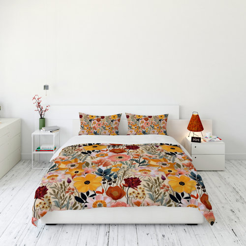 East Urban Home Agustus Floral Duvet Cover Set & Reviews | Wayfair