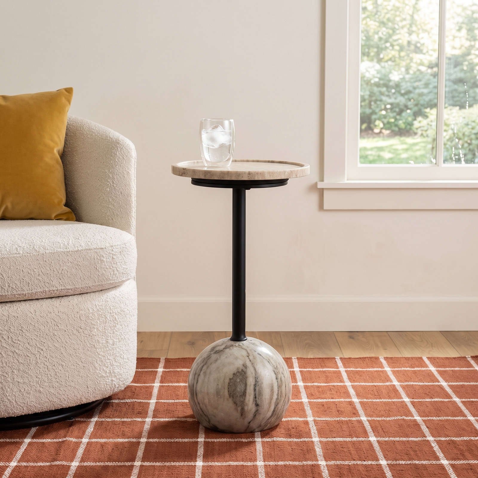 Nessie End Table, Antique White