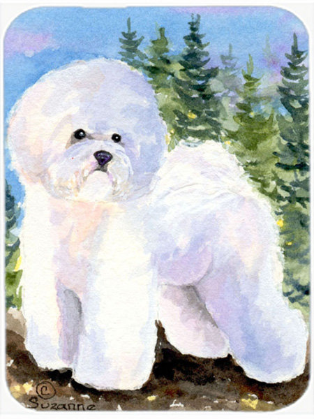Winston Porter Bichon Frise Rectangle Tempered Glass Cutting Board